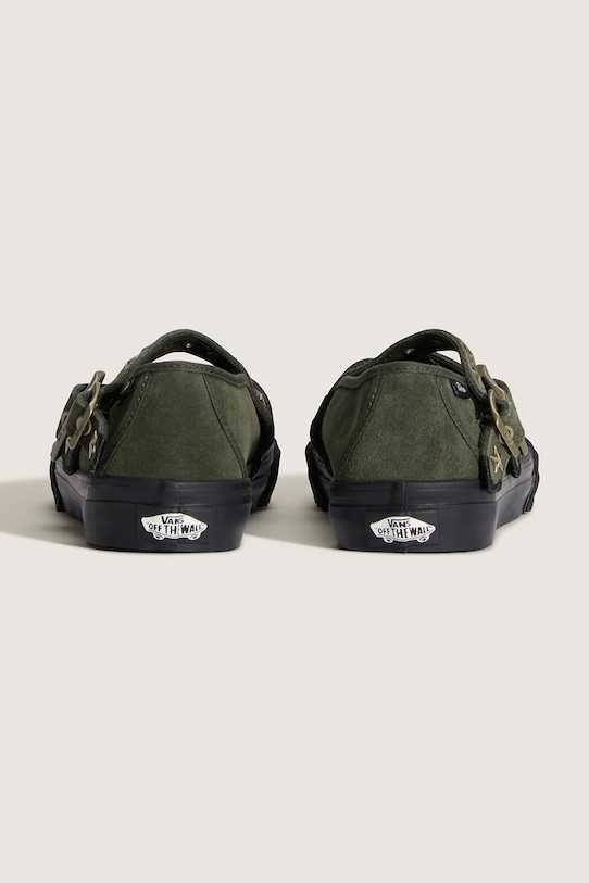 Obuwie Vans baleriny zamszowe Mary Jane Straps VN000D9AOLV1 zielony