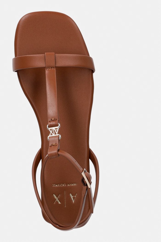 Armani Exchange sandále dámske hnedá XW002581.AF18975.U6123