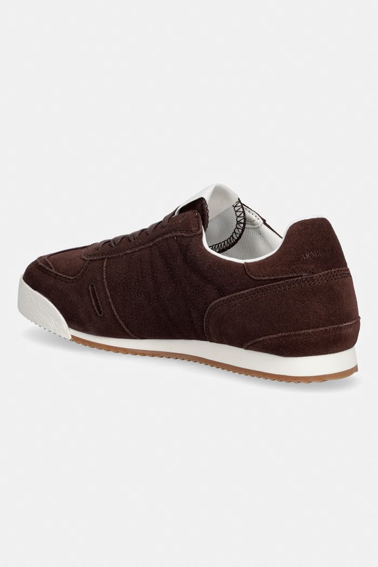 Obuća Armani Exchange tenisice ženske od brušene kože XW002794.AF19687.U6018 smeđa