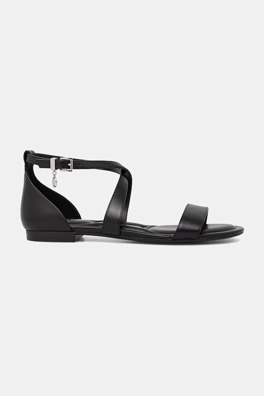 MICHAEL Michael Kors sandały na płaskim obcasie damskie skórzane Alexa Flex Flat Sandal 40S6AXFS1L.001 czarny SS26