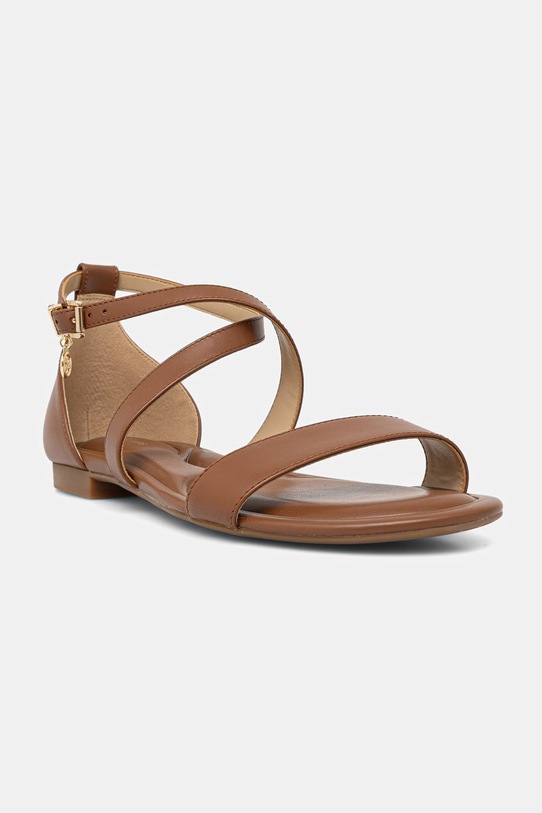 MICHAEL Michael Kors sandale s niskim potplatom za žene kožne Alexa Flex Flat Sandal smeđa 40S6AXFS1L.230