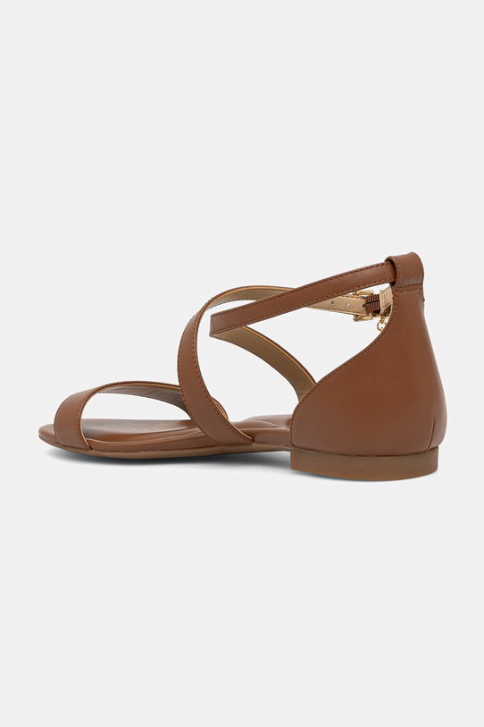 Obuća MICHAEL Michael Kors sandale s niskim potplatom za žene kožne Alexa Flex Flat Sandal 40S6AXFS1L.230 smeđa