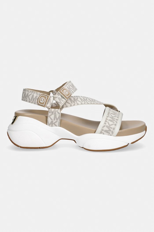MICHAEL Michael Kors sandały na koturnie damskie Bowie Sandal 43S6BWFA1B.150 beżowy SS26