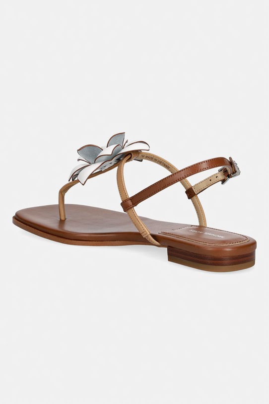 Obuwie MICHAEL Michael Kors sandały damskie skórzane Jacie Thong Sandal 40S6JCFS1L.198 beżowy
