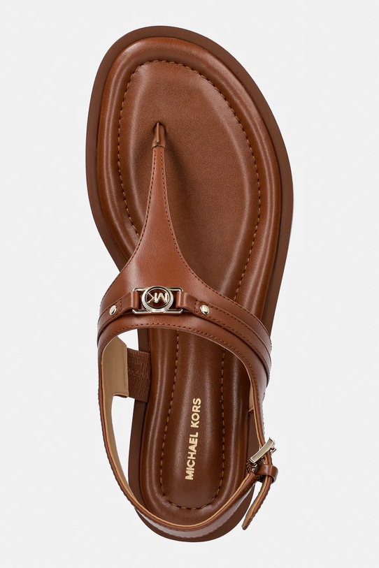MICHAEL Michael Kors σανδάλια Γυναικεία δερμάτινα Mandy Thong Sandal καφέ 40S5MAFS4L.230