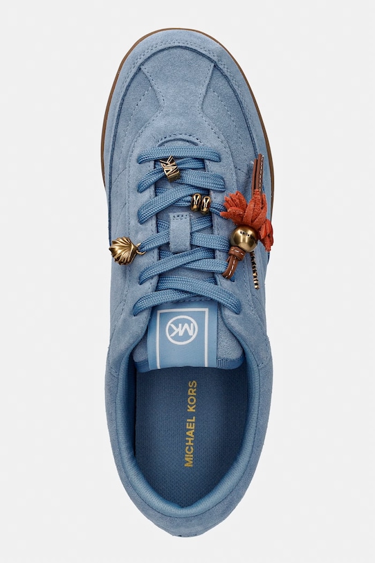 Tenisice od brušene kože MICHAEL Michael Kors Nolan Lace Up plava 43S6NOFS2S.464