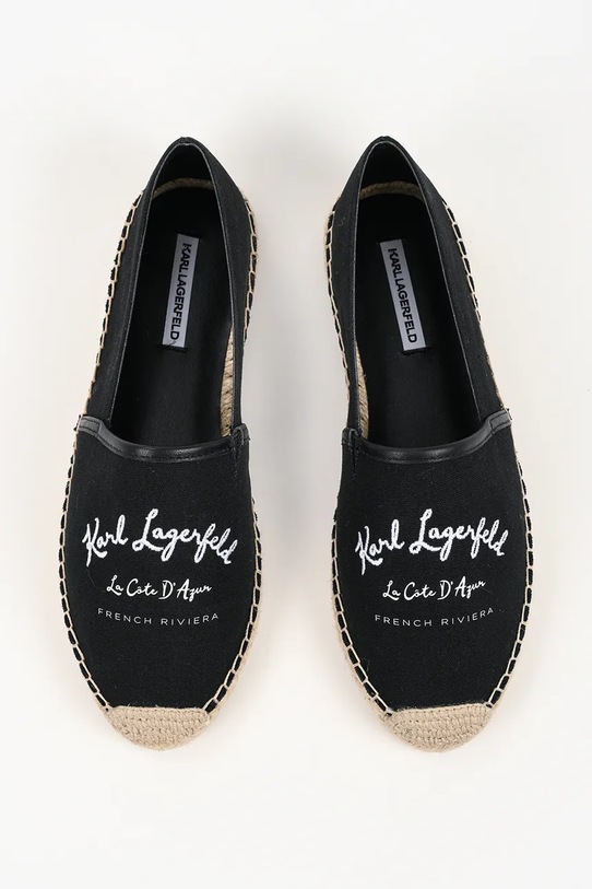 Karl Lagerfeld espadryle Kamini czarny KL80110A.900