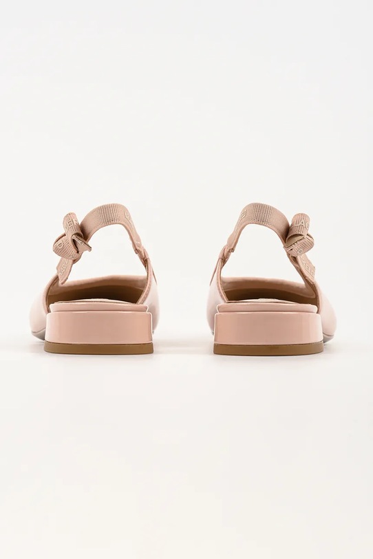 Obuwie Karl Lagerfeld baleriny skórzane Kerrie KL40159.1NU beżowy