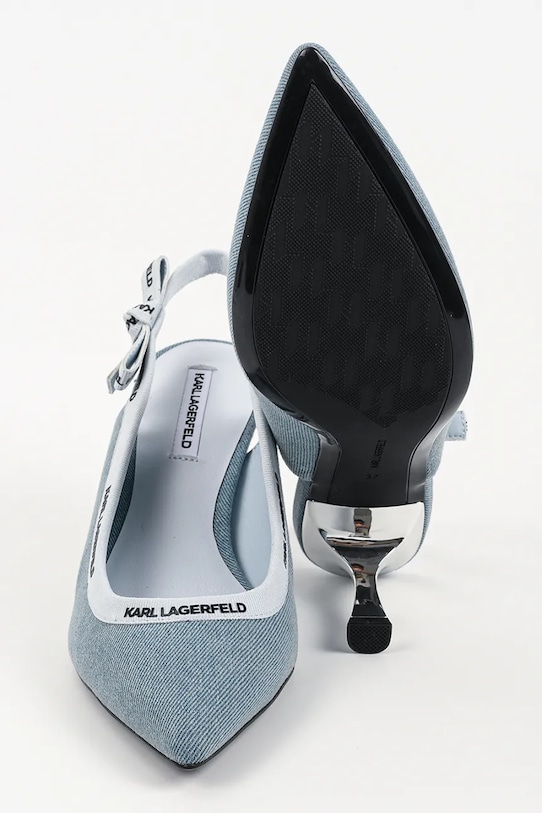 Karl Lagerfeld czółenka skórzane Sienna KL32706D.DAB niebieski