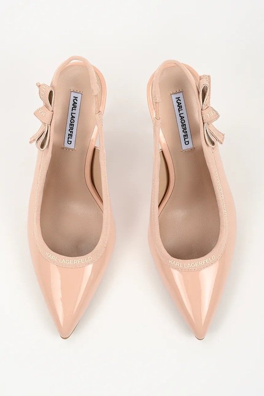 Karl Lagerfeld bőr tűsarkú Sarabande bézs KL30908A.1NU