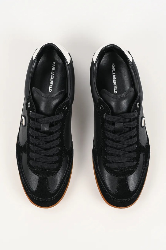 Karl Lagerfeld sneakersy skórzane Kandidate Nft czarny KL63833N.300