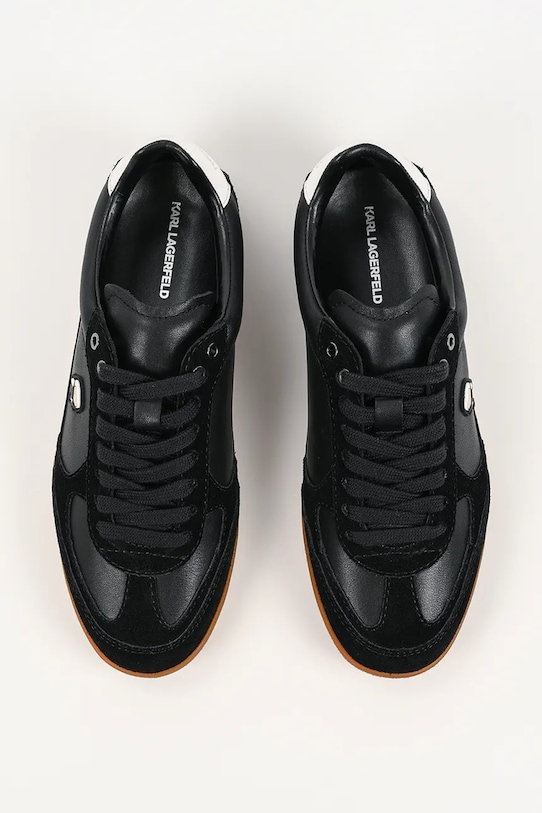 Karl Lagerfeld sneakersy skórzane Kandidate Nft czarny KL63833N.300