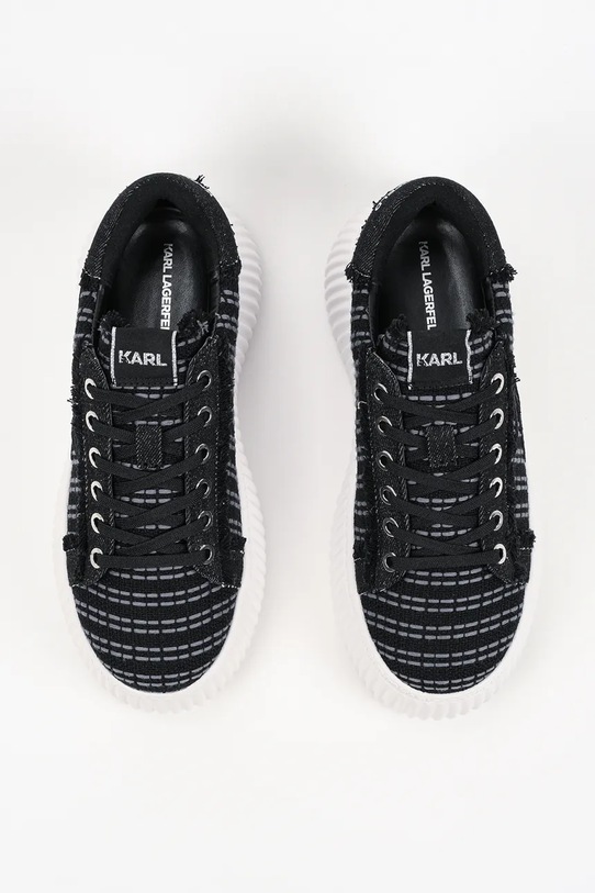 Karl Lagerfeld sneakersy skórzane Kreeper Lo czarny KL42326B.B0U