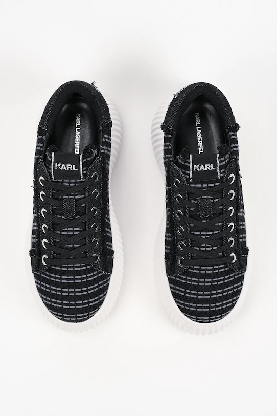 Karl Lagerfeld sneakersy skórzane Kreeper Lo czarny KL42326B.B0U