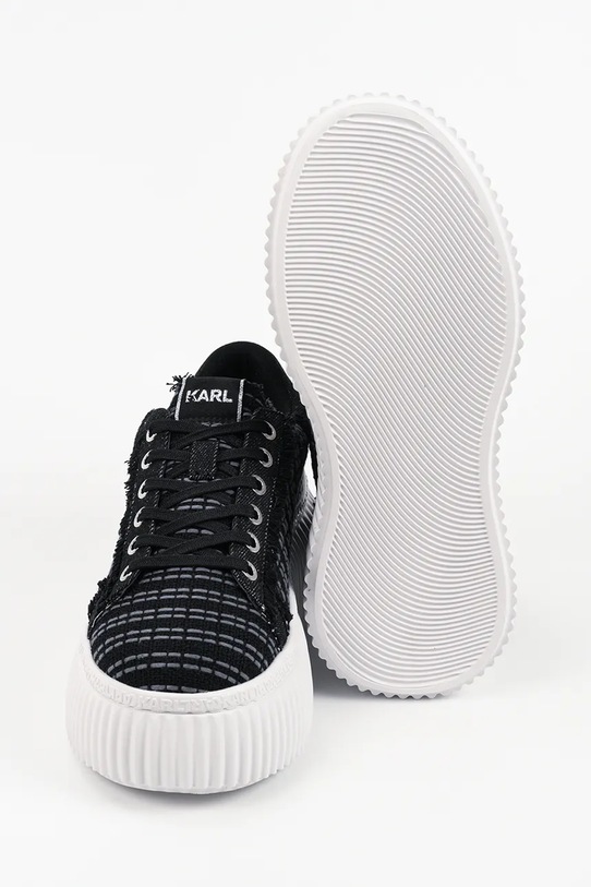 Karl Lagerfeld sneakersy skórzane Kreeper Lo KL42326B.B0U czarny