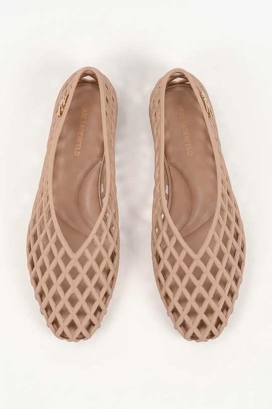 Karl Lagerfeld baleriny Jelly Ballet beżowy KL80036.V88