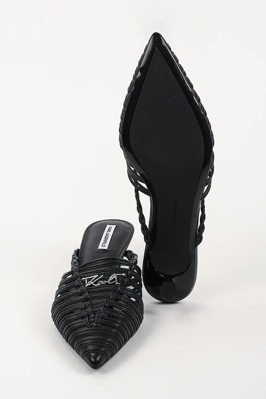 Karl Lagerfeld szpilki skórzane Pasha KL30108A.000 czarny