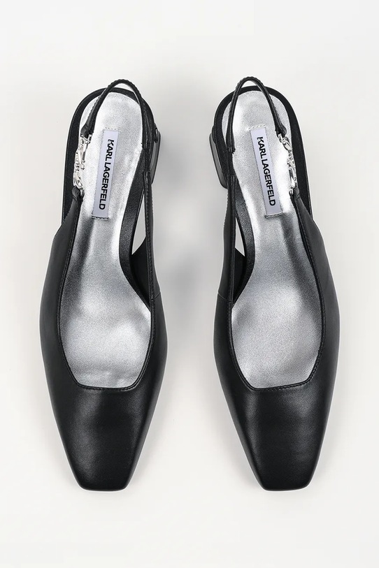 Kožené lodičky Karl Lagerfeld Kayla černá KL35406.000