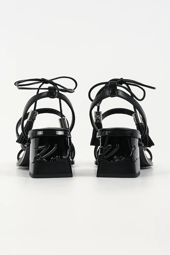 Obuwie Karl Lagerfeld sandały skórzane Kayla KL35416.000 czarny