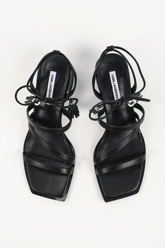 Karl Lagerfeld sandały skórzane Kayla czarny KL35416.000