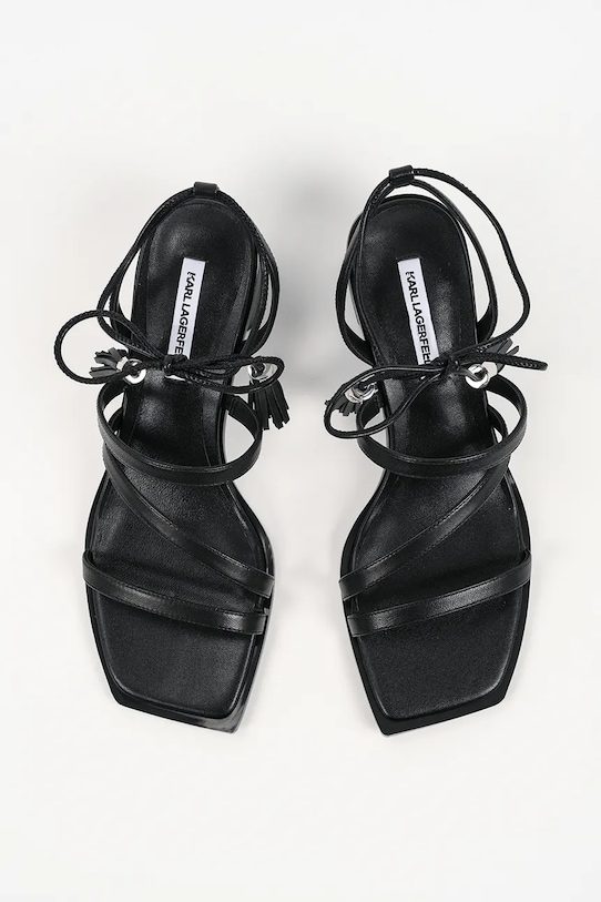 Karl Lagerfeld sandały skórzane Kayla czarny KL35416.000