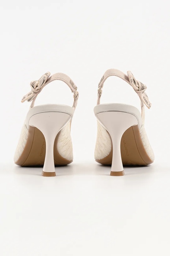 Obuwie Karl Lagerfeld szpilki skórzane Sienna KL32728.M11 beżowy