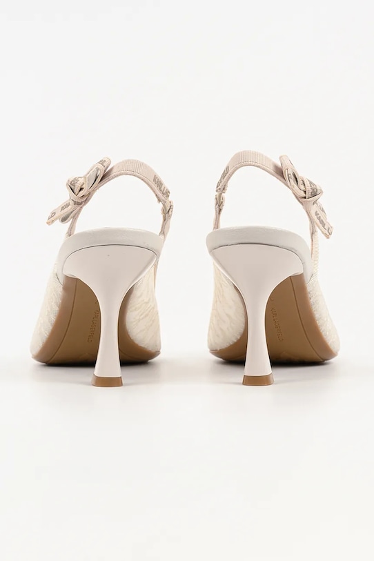 Obuwie Karl Lagerfeld szpilki skórzane Sienna KL32728.M11 beżowy