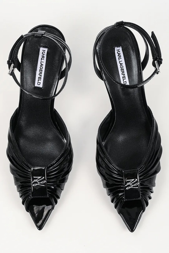 Karl Lagerfeld sandały skórzane Sienna czarny KL32703A.000