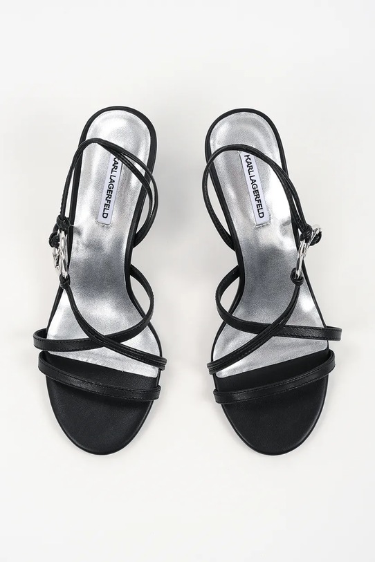 Kožne štikle Karl Lagerfeld Sienna crna KL32702A.000