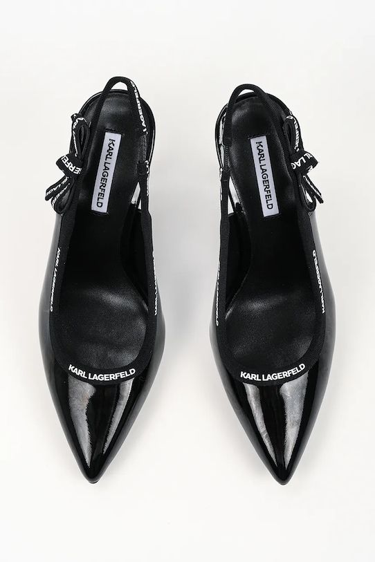 Karl Lagerfeld bőr tűsarkú Sarabande fekete KL30908A.1BP