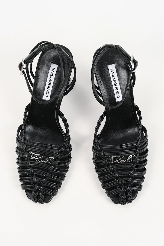 Δερμάτινες γόβες Karl Lagerfeld Debutante μαύρο KL32006.000