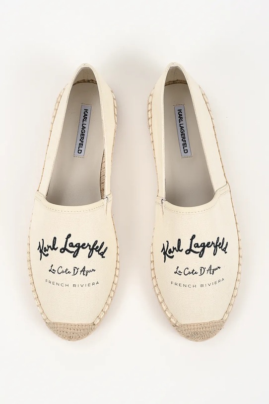 Karl Lagerfeld espadryle Kamini beżowy KL80110A.9T1
