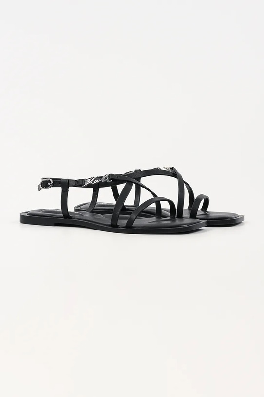 Karl Lagerfeld sandały damskie skórzane Brio Ii KL85423.000 czarny SS26