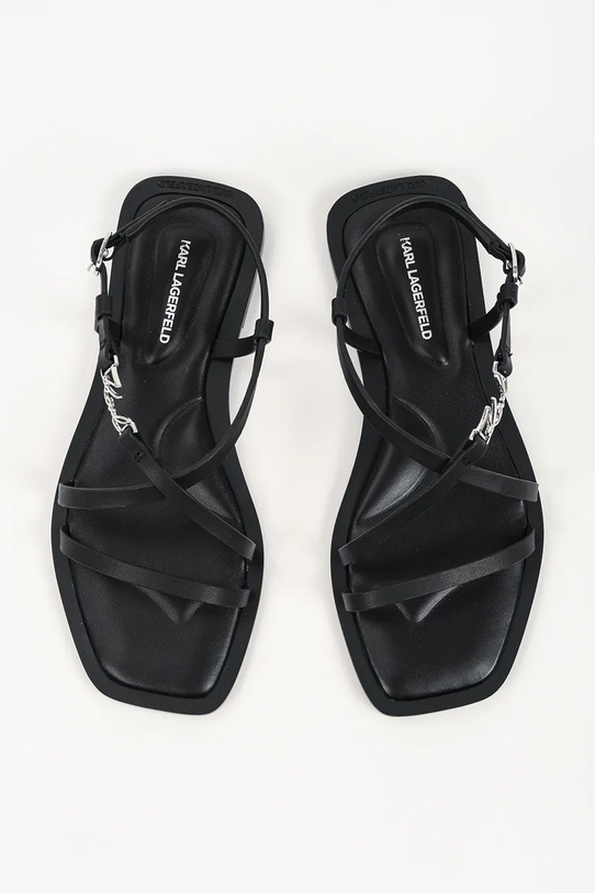 Karl Lagerfeld sandały damskie skórzane Brio Ii czarny KL85423.000