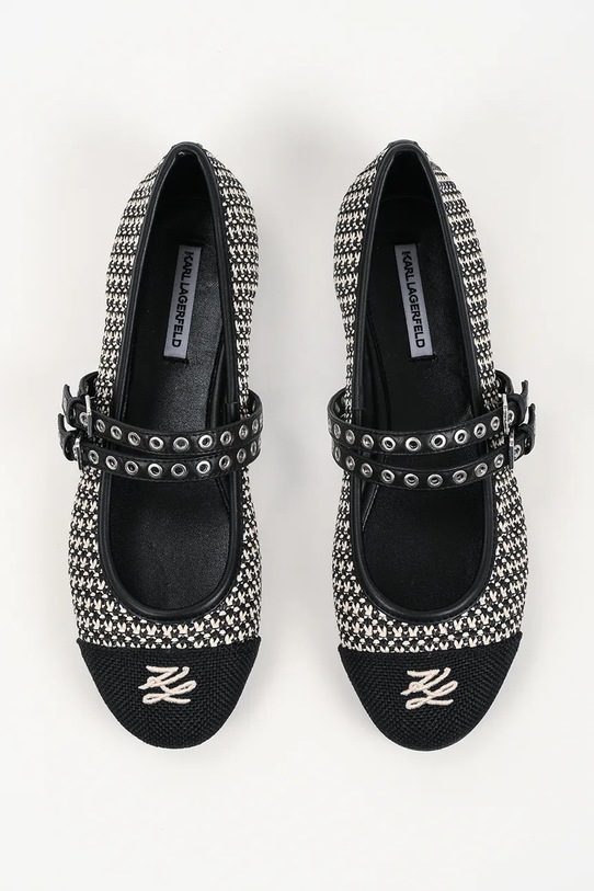 Karl Lagerfeld baleriny Karo czarny KL40128.J01