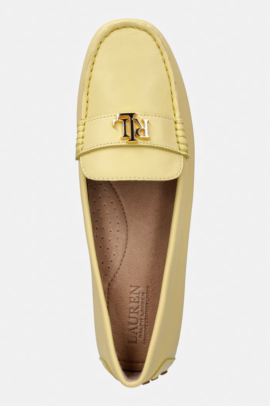 Lauren Ralph Lauren mokasyny damskie skórzane Barnsbury żółty 802852847028.700