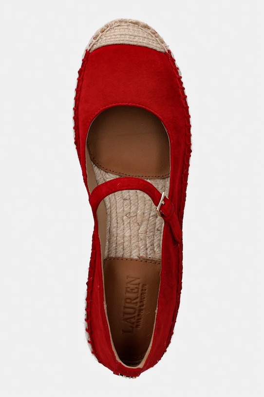 Lauren Ralph Lauren espadryle damskie zamszowe Luize Mj czerwony 802P06401002.600