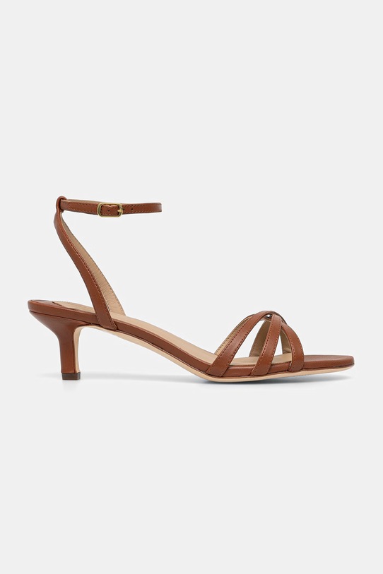 Lauren Ralph Lauren sandále kožené Kendyl Kttn 802P10397001.200 hnedá SS26