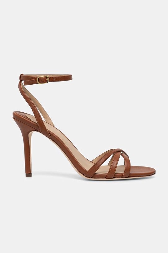 Lauren Ralph Lauren sandále kožené Kendyl 802P10403001.200 hnedá SS26