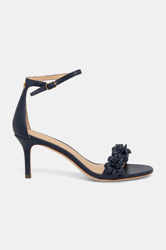 Lauren Ralph Lauren sandały na wysokim obcasie skórzane Allie M Flwr 802P10640002.410 granatowy SS26