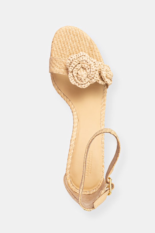 Lauren Ralph Lauren sandały na wysokim obcasie Allie M Flwr beżowy 802P10642001.101