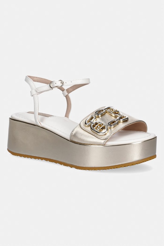 Sandály Liu Jo FLO 01 přírodní kůže zlatá SA6137PX026S1052