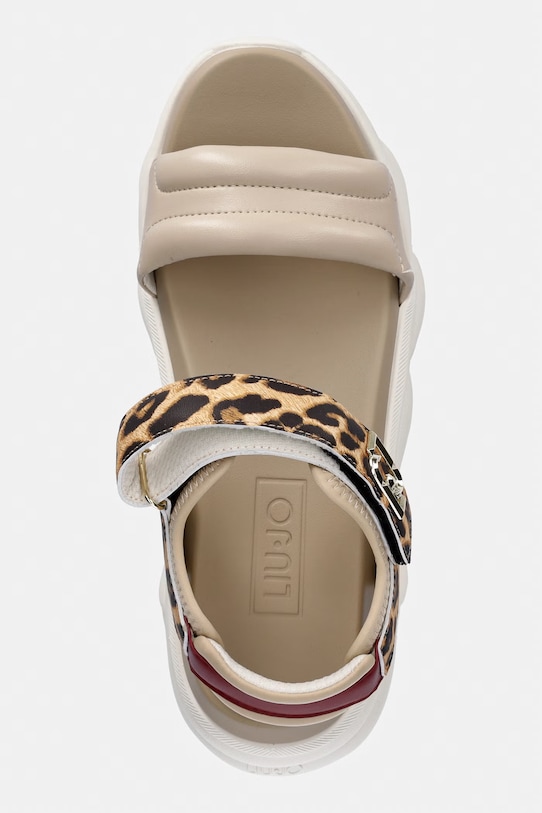 Liu Jo sandále s otvorenou pätou dámske STEFFY SANDAL 01 béžová BA6083EX014S3991