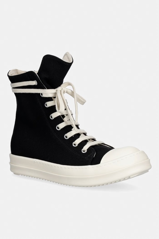 Rick Owens DRKSHDW Denim trampki męskie wysokie czarny DS01F4800.DO