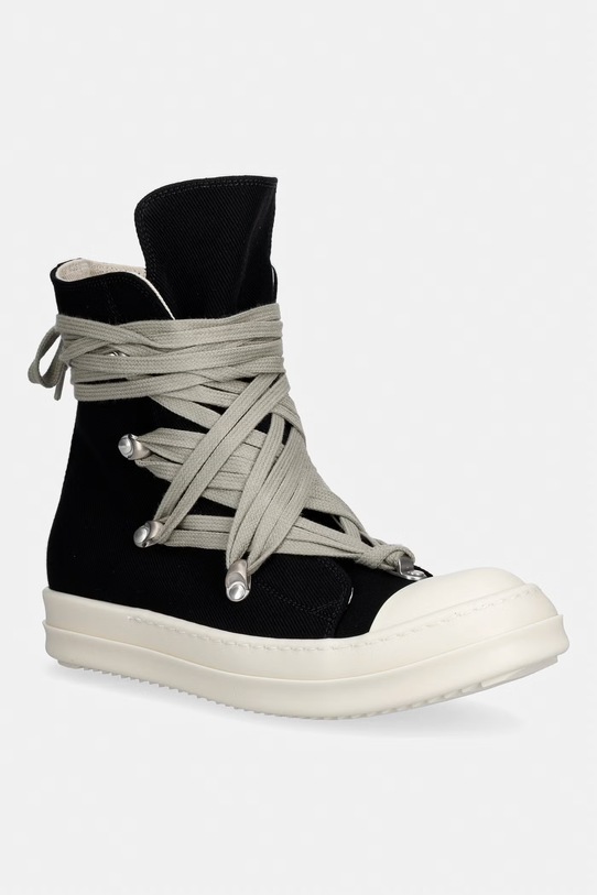 Rick Owens DRKSHDW trampki Denim Megalace tekstylny czarny DS01F4809.DOW1