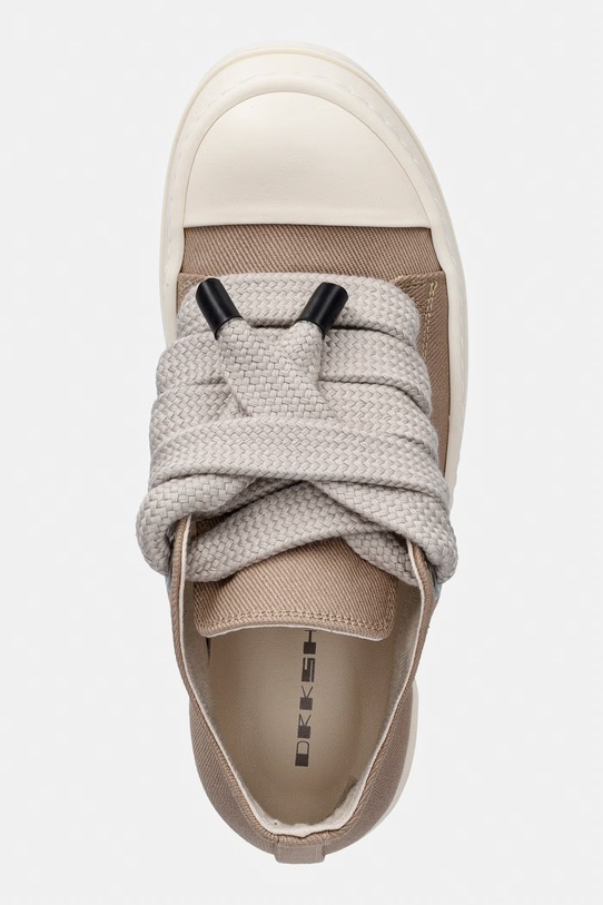 Кеди Rick Owens DRKSHDW Denim Jumbolace Low бежевий DS01F4819.DOW2