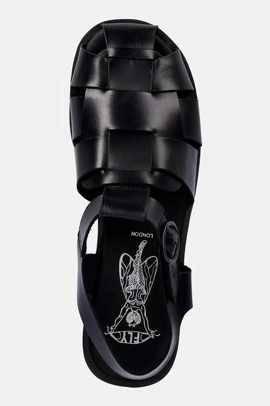 Fly London sandały skórzane ARED437FLY czarny P145437000