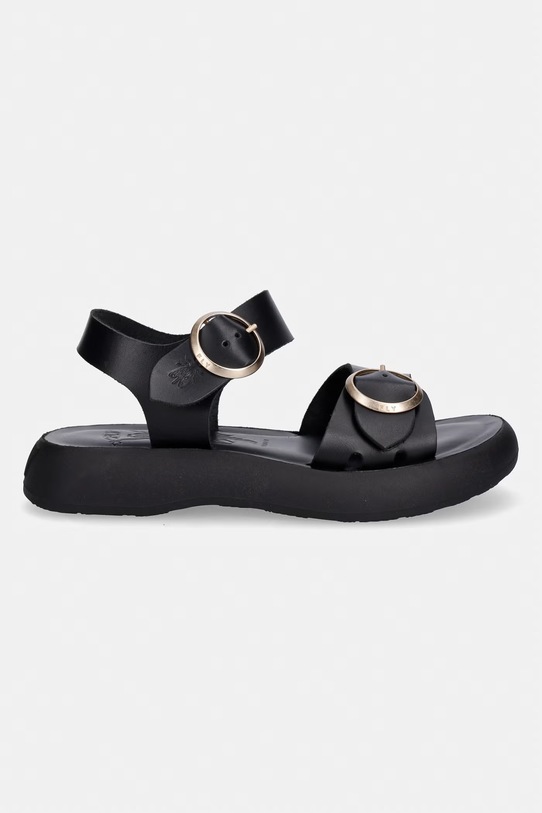 Fly London sandały skórzane BUNK604FLY P144604006 czarny SS26