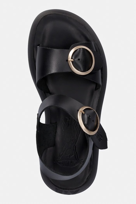 Fly London sandały skórzane BUNK604FLY czarny P144604006