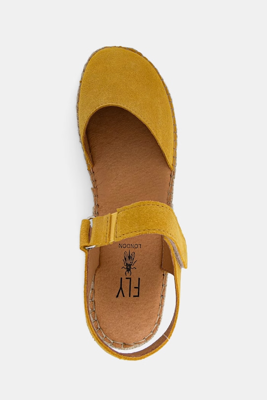 Fly London espadrile ženske semišaste CANY581FLY rumena P801581003